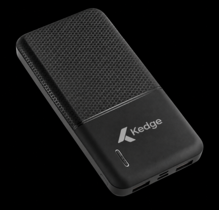 Kedge 10,000mAh Power Bank – Honeycomb Design with Fast Charging